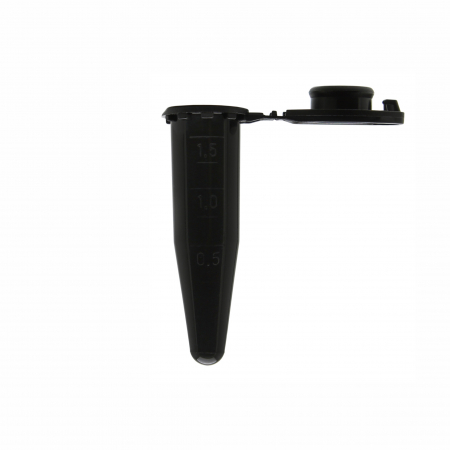 МИКРОЦЕНТРИФУЖНАЯ ПРОБИРКА 1,5 МЛ, ГРАДУИРОВАННАЯ (ЧЕРНЫЙ) (500 ШТ.УП.) ДЛЯ , ДЛЯ ФЛЮОРЕСЦЕНТНЫХ РАБОТ ПЦР CLEAN