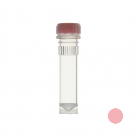 ПРОБИРКА ВИНТОВАЯ 2 МЛ С ЮБКОЙ, C РОЗОВОЙ КРЫШКОЙ (1000 ШТ.УП.) СТЕРИЛЬНАЯ
