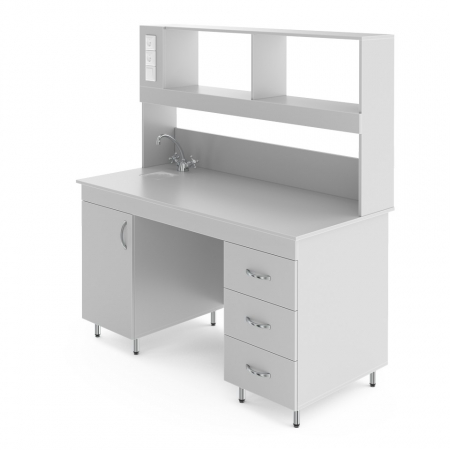 ХИМИЧЕСКИЙ ЛАБОРАТОРНЫЙ СТОЛ СО СТОЛЕШНИЦЕЙ ИЗ ЛДСП НВ-1500 ПЛХ