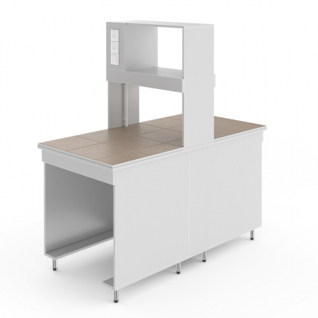 ФИЗИЧЕСКИЙ ОСТРОВНОЙ СТОЛ СО СТОЛЕШНИЦЕЙ ИЗ КЕРАМОГРАНИТНОЙ ПЛИТКИ НВ-800 ОК