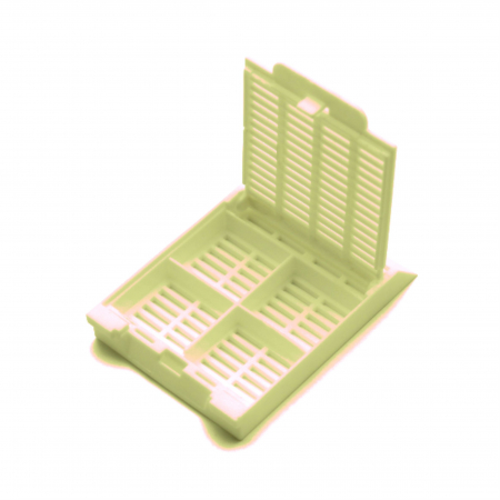 ГИСТОЛОГИЧЕСКИЕ КАССЕТЫ 4-СЕКЦИОННЫЕ, ЖЕЛТЫЕ (500 ШТ. УП)