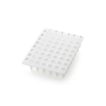 ПЛАШКА ДЛЯ ПЦР НА 48 ЛУНОК БЕЗ ЮБКИ, ПРОФИЛЬ НИЗКИЙ, БЕЛАЯ (10 ШТ.УП.)